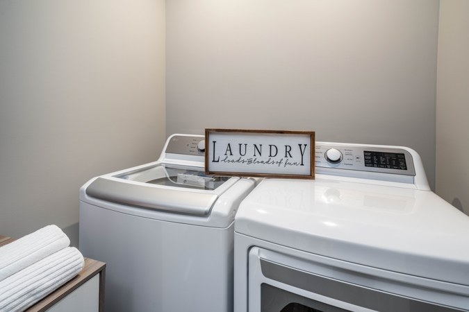 Laundry room with washer and dryer